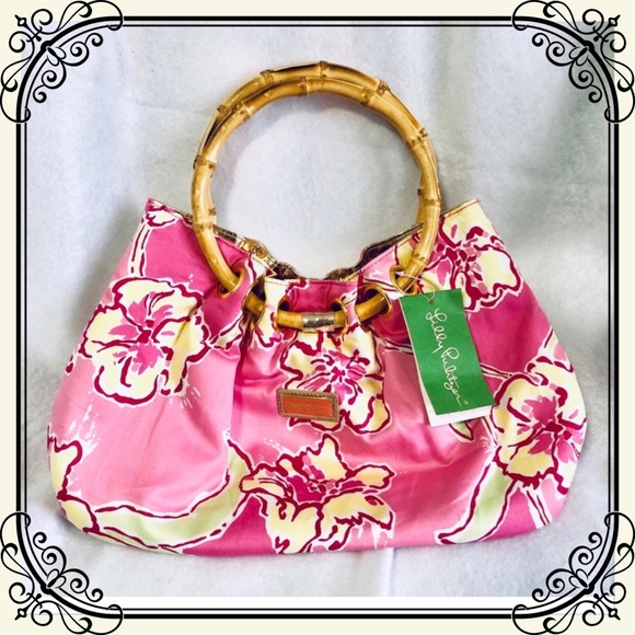 Lilly Pulitzer Handbags - Lilly Pulitzer Purse Bamboo Day Lilly Pink NWT